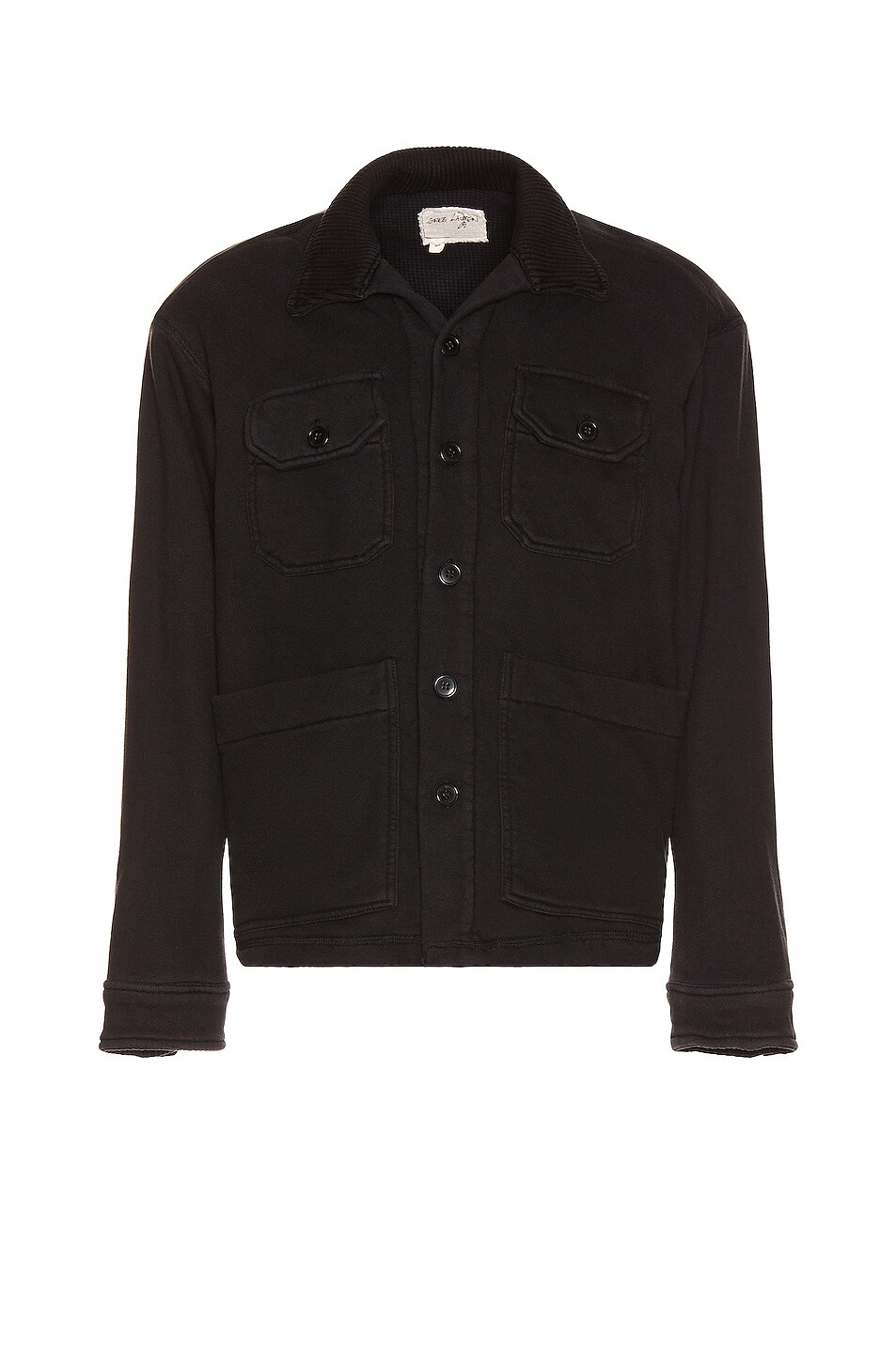 Image 1 of Greg Lauren Fleece Work Jacket in Black