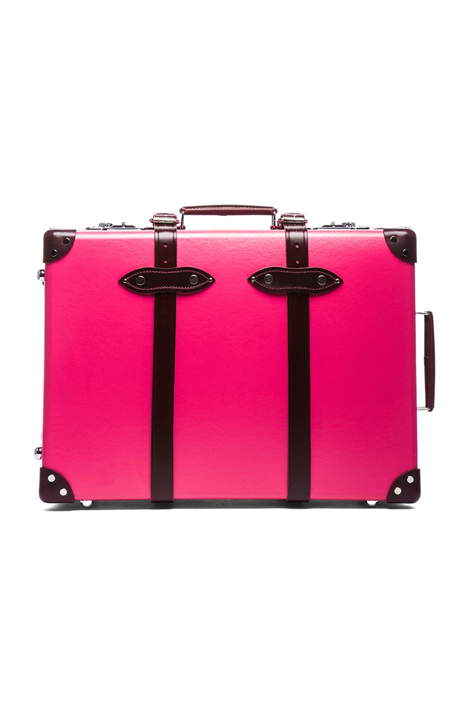 Image 1 of Globe-Trotter 21" Limited Edition Candy Trolley Case in Hot Pink & Burgundy
