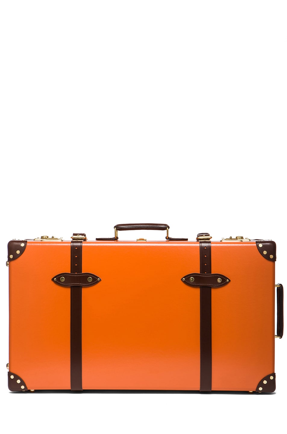 Image 1 of Globe-Trotter 30" Centenary Suitcase with Wheels in Orange & Tan