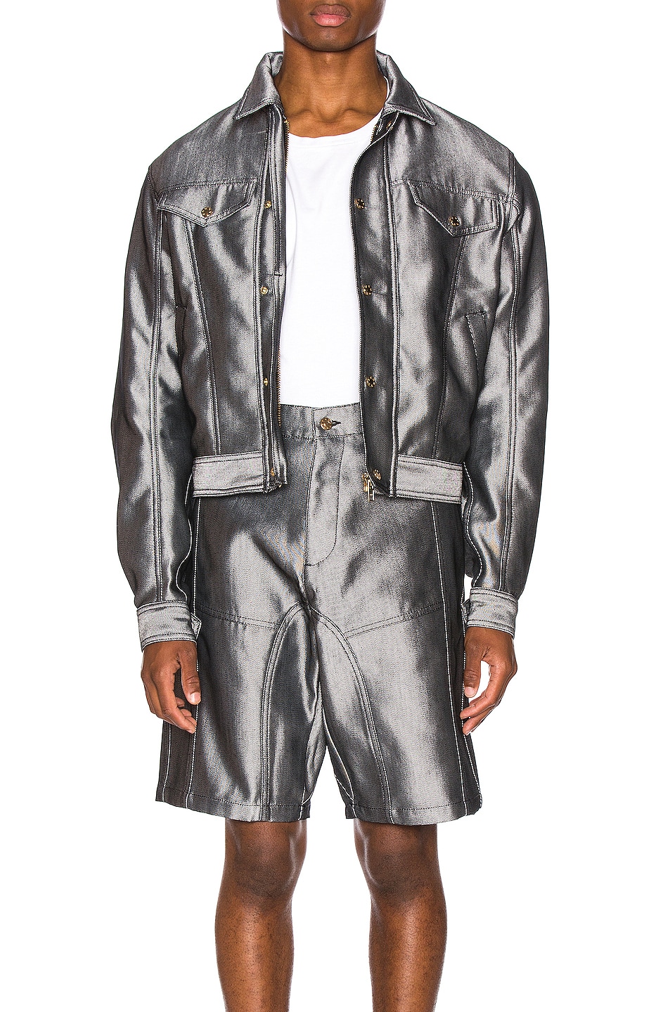Image 1 of GmbH Denim Jacket in Silver