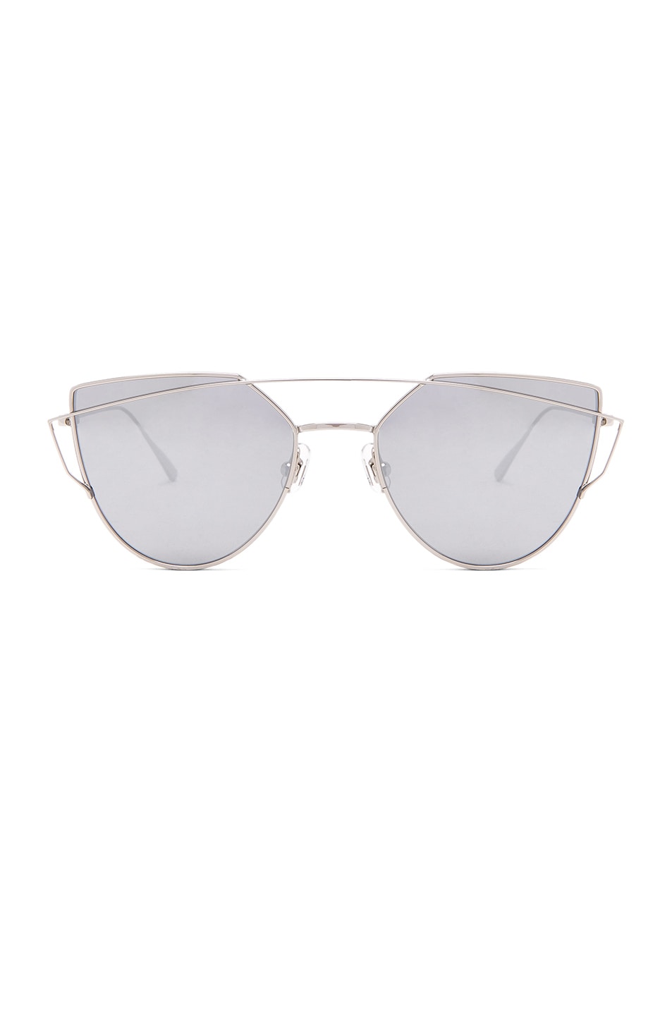 Image 1 of Gentle Monster Love Punch Sunglasses in Silver Titanium & Mirror