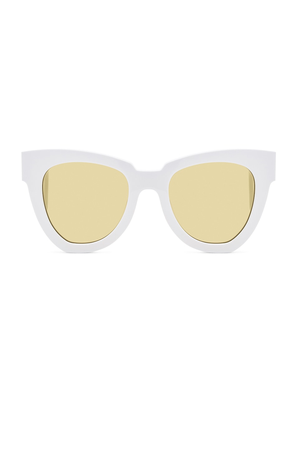 Image 1 of Gentle Monster Laser Sunglasses in White & Gold