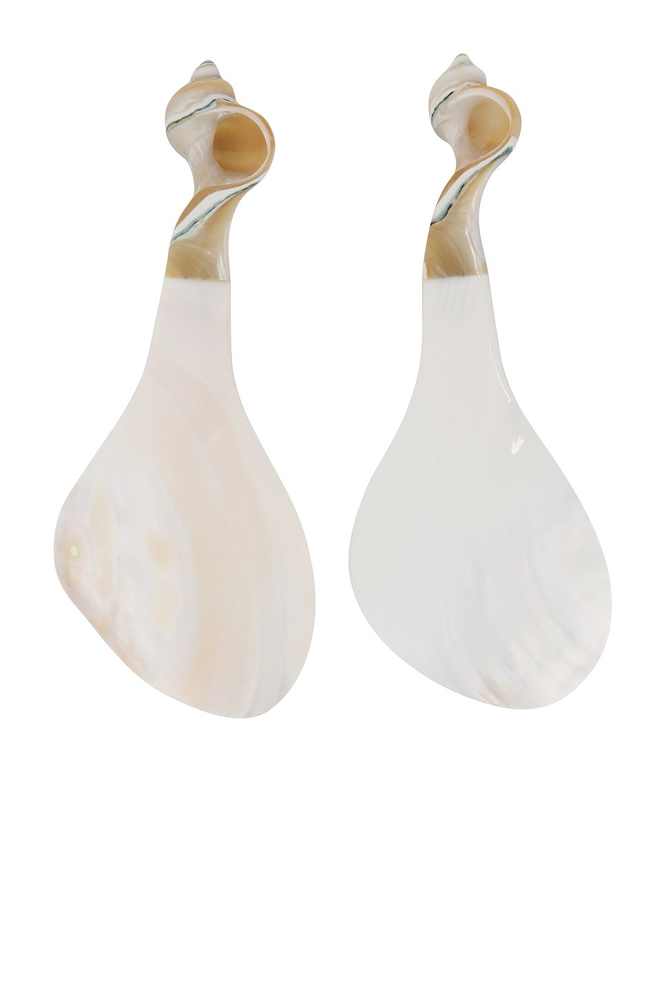 Gohar World Mother Of Pearl Salad Servers In Brown