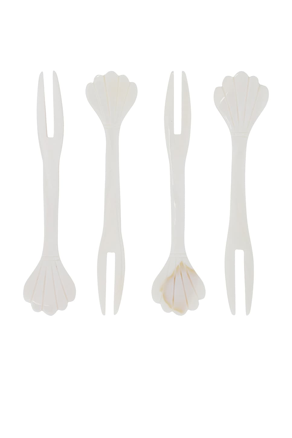 Gohar World Mother Of Pearl Seafood Pick Set In White