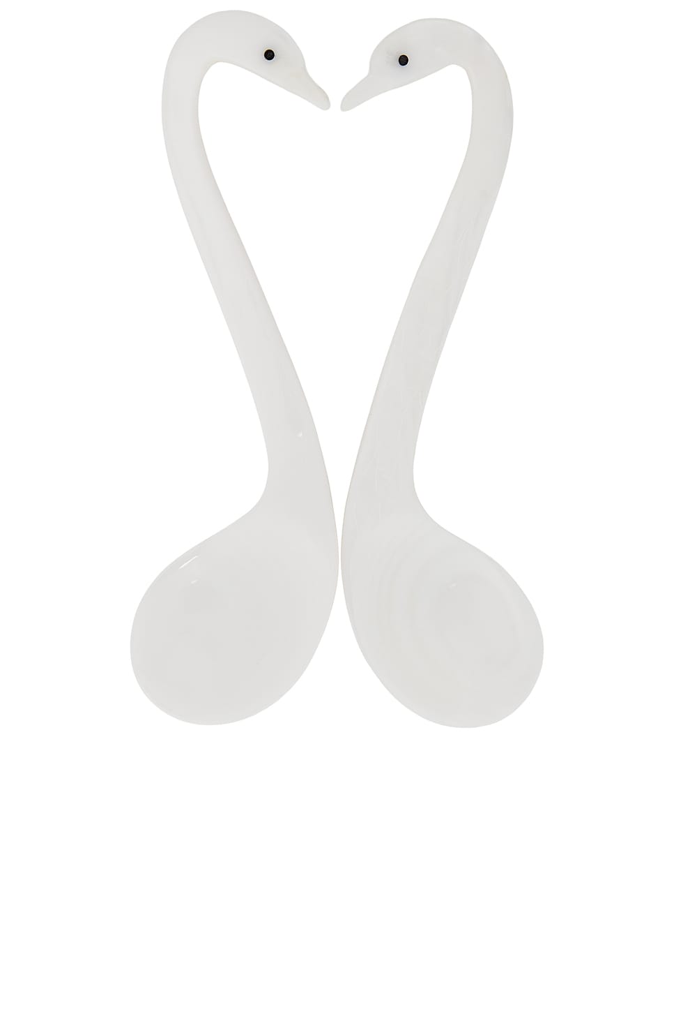 Image 1 of Gohar World Mother Of Pearl Swan Spoon Duet in Mother Of Pearl