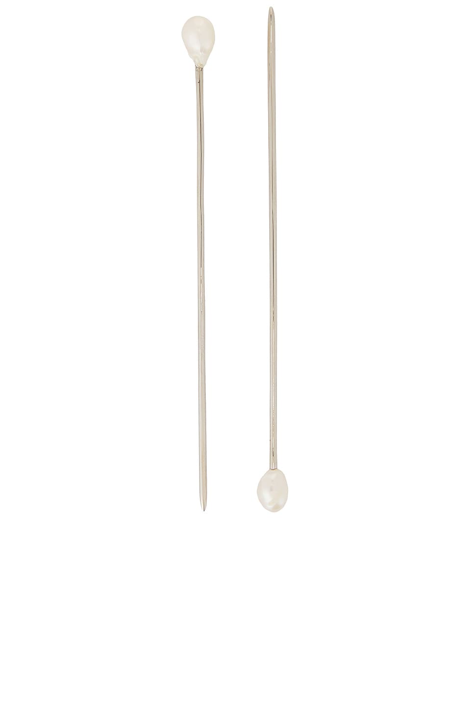 Gohar World Pearl Toothpicks In Silver