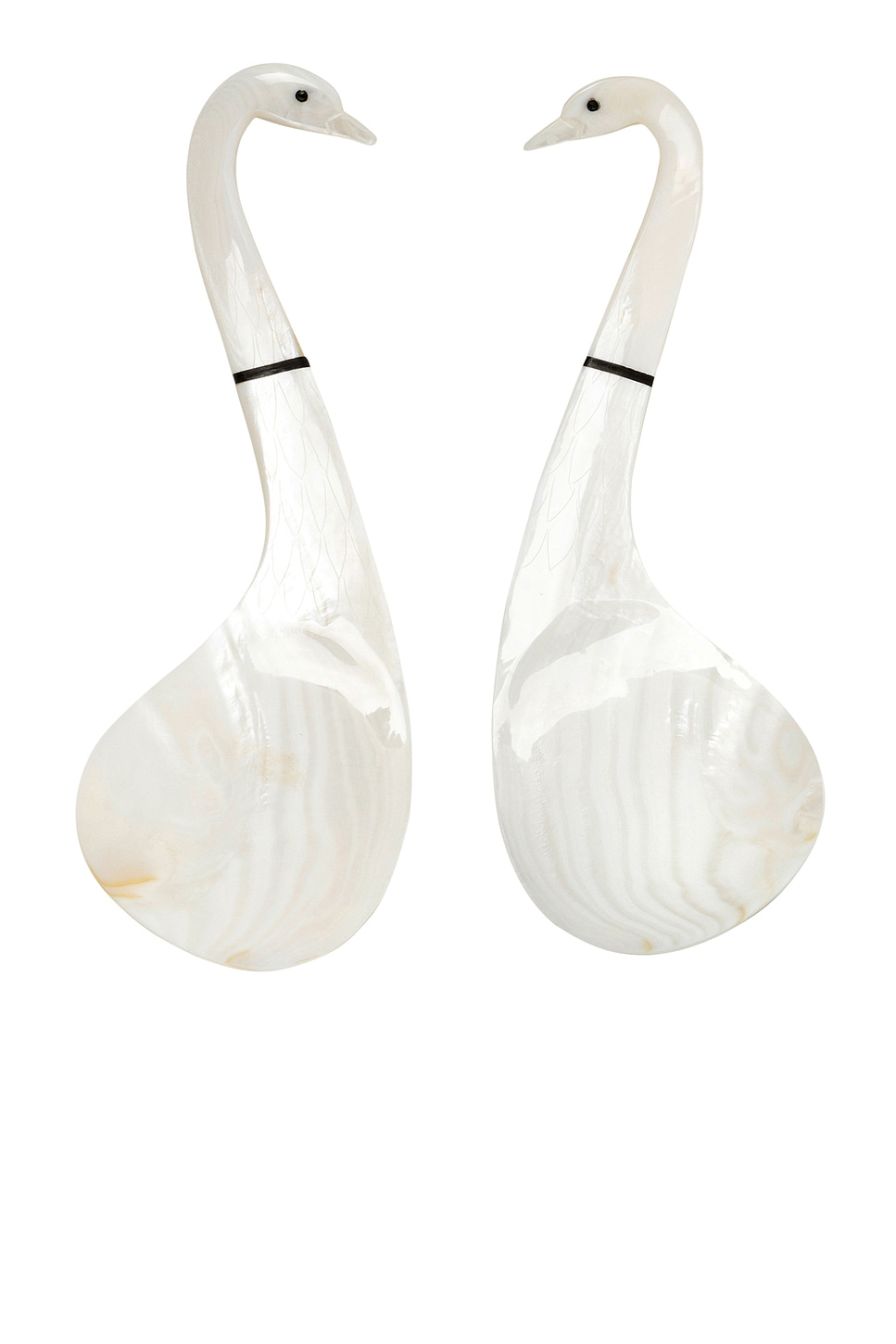 Image 1 of Gohar World Swan Serving Spoons in Mother Of Pearl