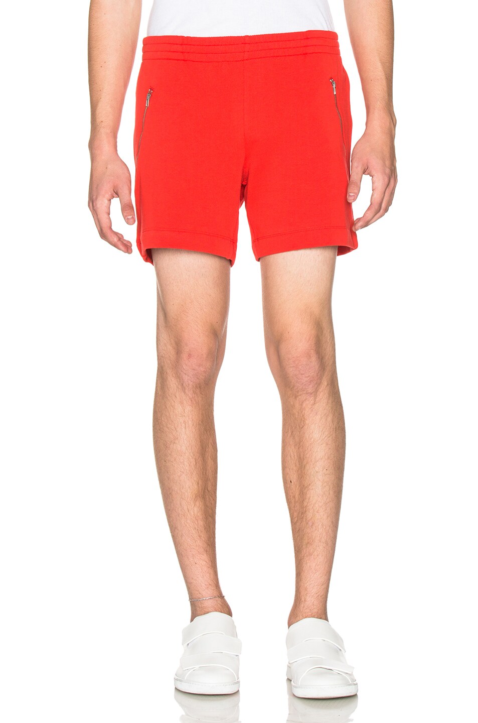 Image 1 of Gosha Rubchinskiy Cotton Short with Zip Detail in Red