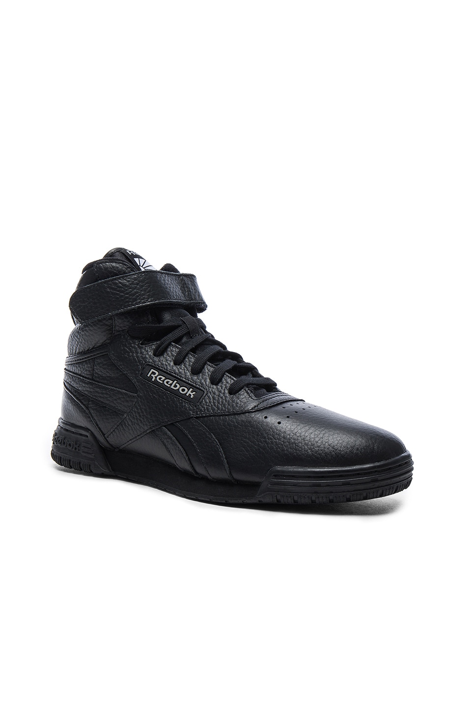 Image 1 of Gosha Rubchinskiy x Reebok Leather Classic High Sneakers in Black