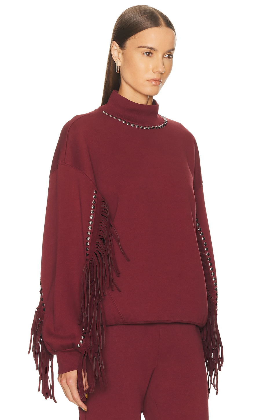 Goldbergh Organic Cotton-blend Frenzy Sweatshirt In Burgundy