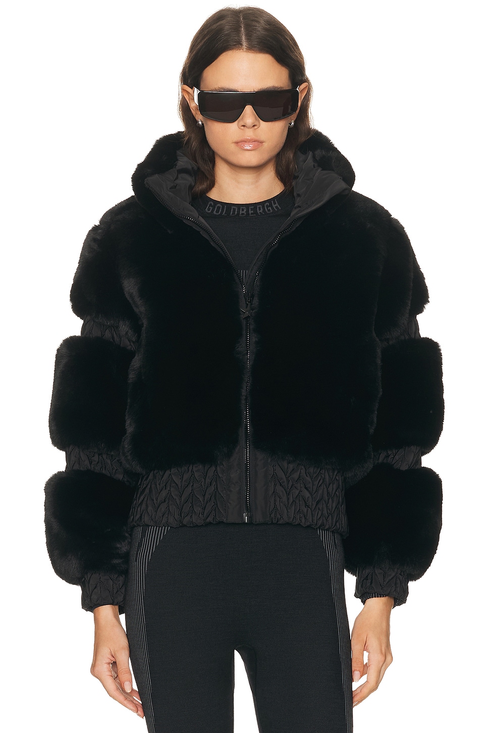 Image 1 of Goldbergh Furry Ski Jacket in Black
