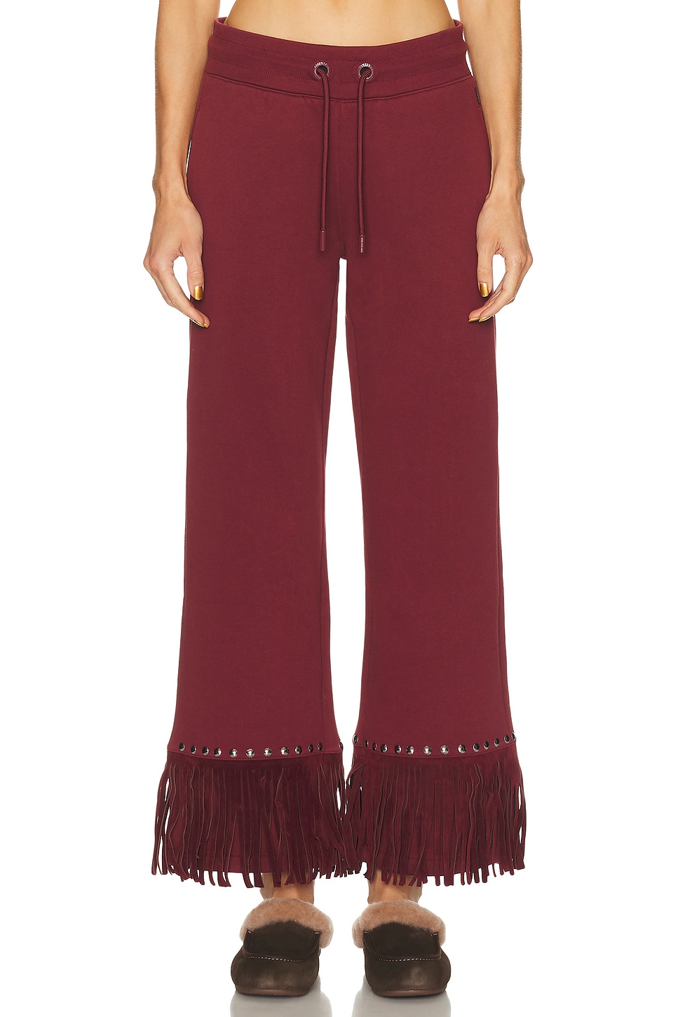 Image 1 of Goldbergh Reign Wide Leg Track Pant in Vino Rosso