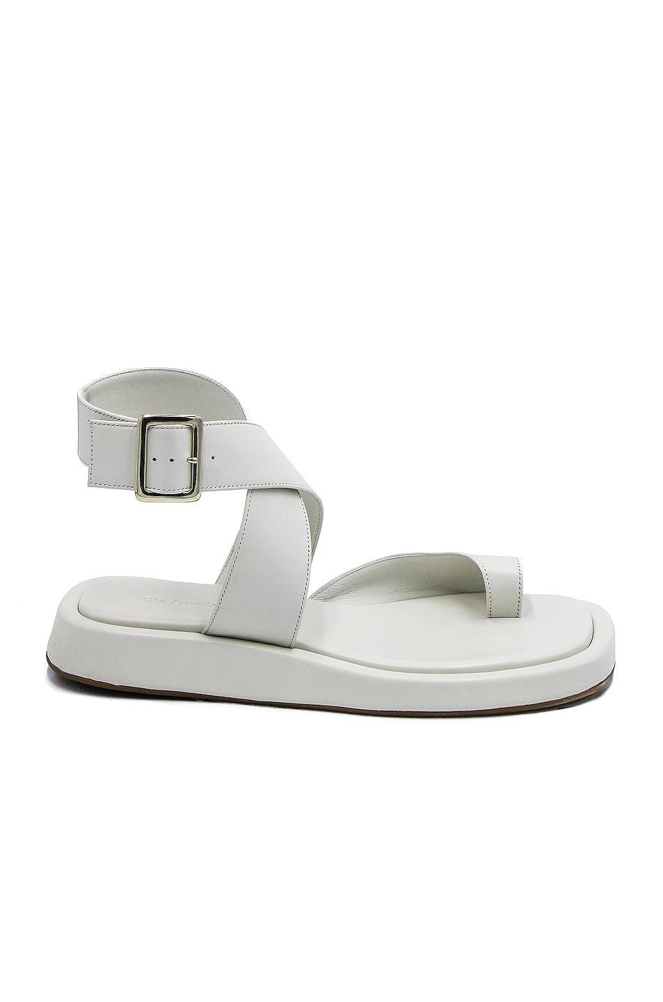 Image 1 of GIA BORGHINI x RHW Flat Toe Ring Wrap Sandal in White