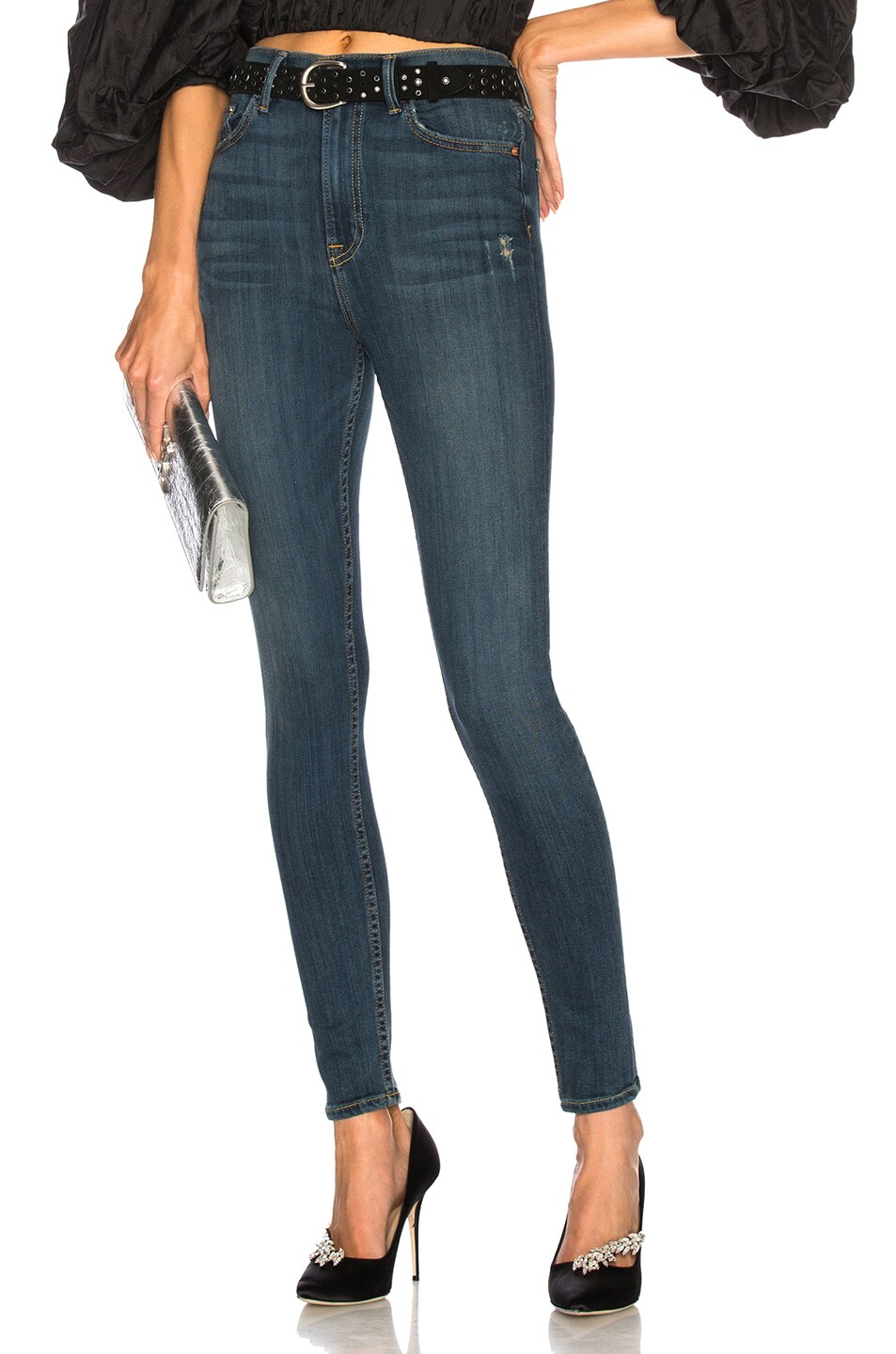 Image 1 of GRLFRND Kendall High Rise Super Stretch Skinny Jeans in You and Me Against the World