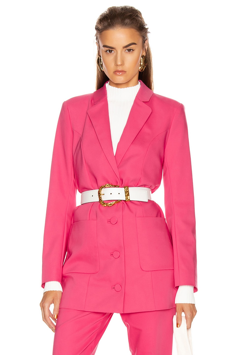 Image 1 of GRLFRND Jeane Suit Jacket in Bright Pink