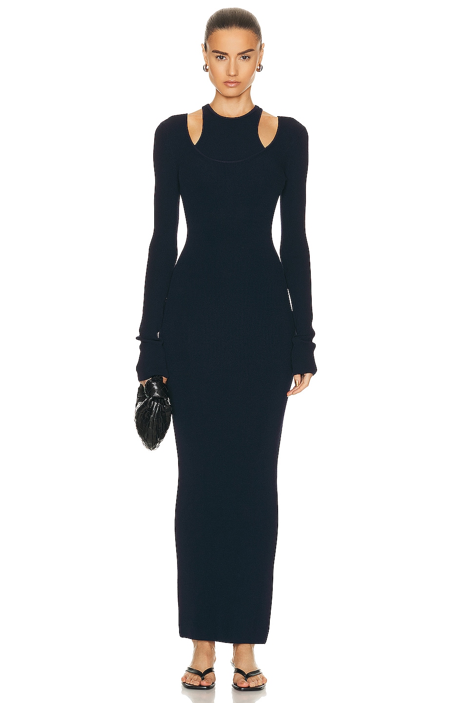Image 1 of GRLFRND Tandy Layered Maxi Dress in Navy