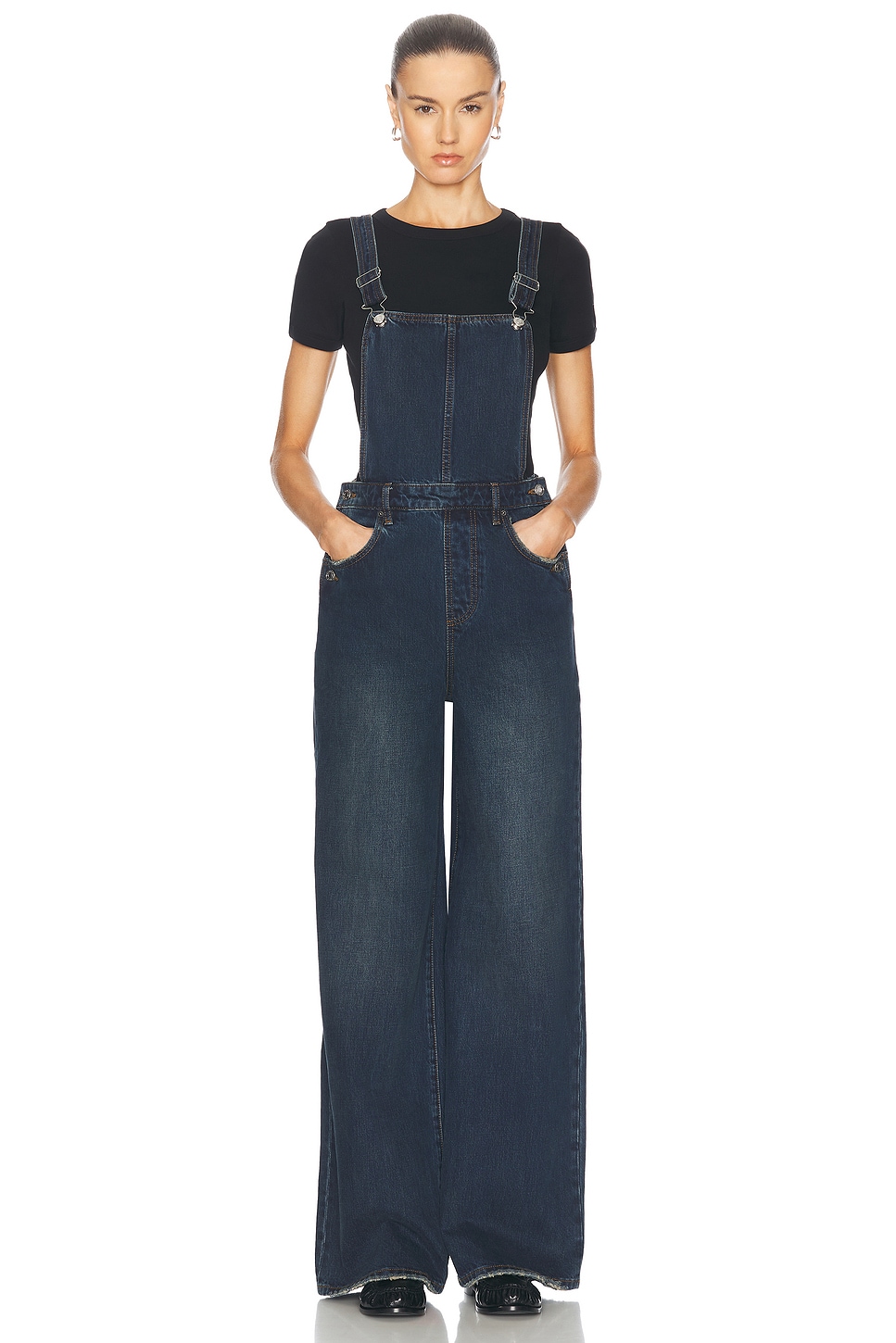 Sadie Wide Leg Overalls - Thumbnail 4