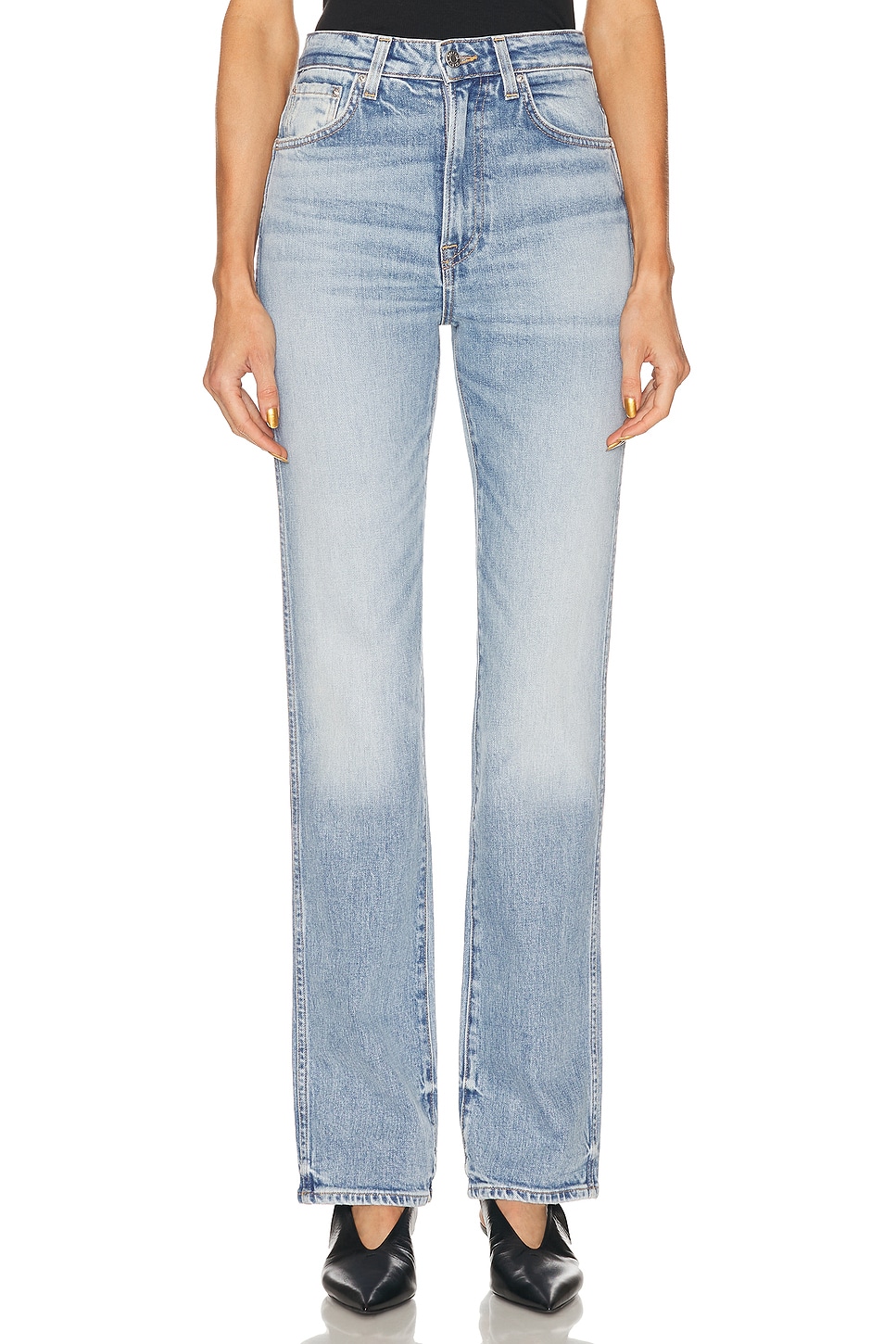 Sara High Rise Slim in Blue