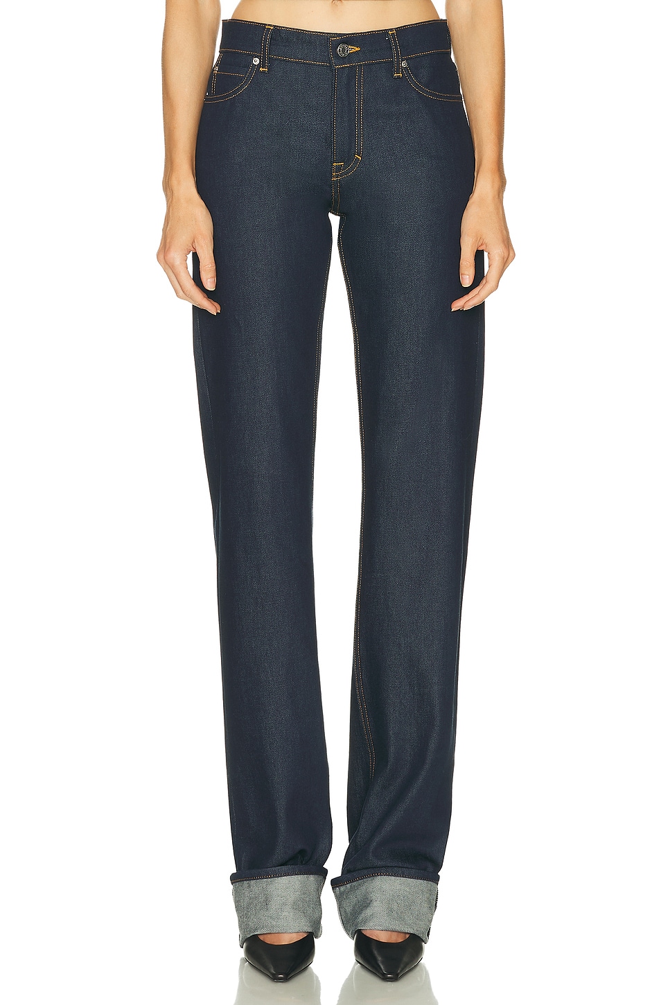 Image 1 of GRLFRND Graham Low Rise Straight Cuffed in Og Crispy
