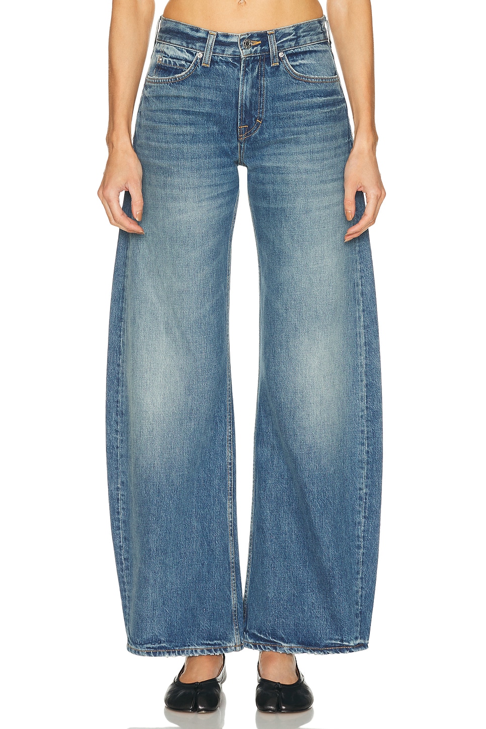 Image 1 of GRLFRND x Christina Elezaj Rory Short Rise Baggy in Elysian Park Dr