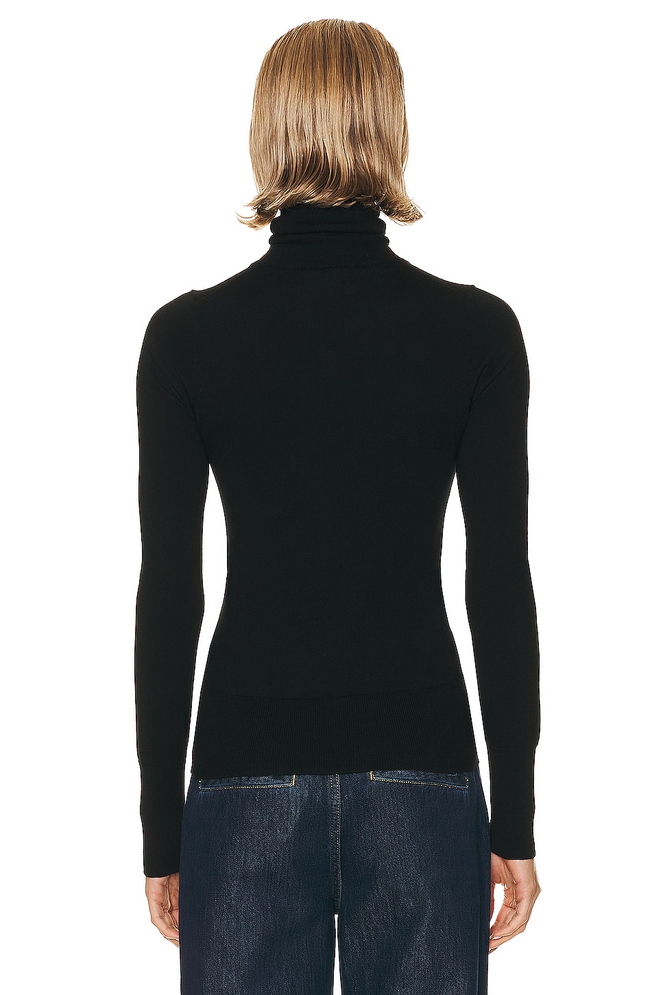Image 3 of GRLFRND Merino Wool Turtleneck Sweater in Black