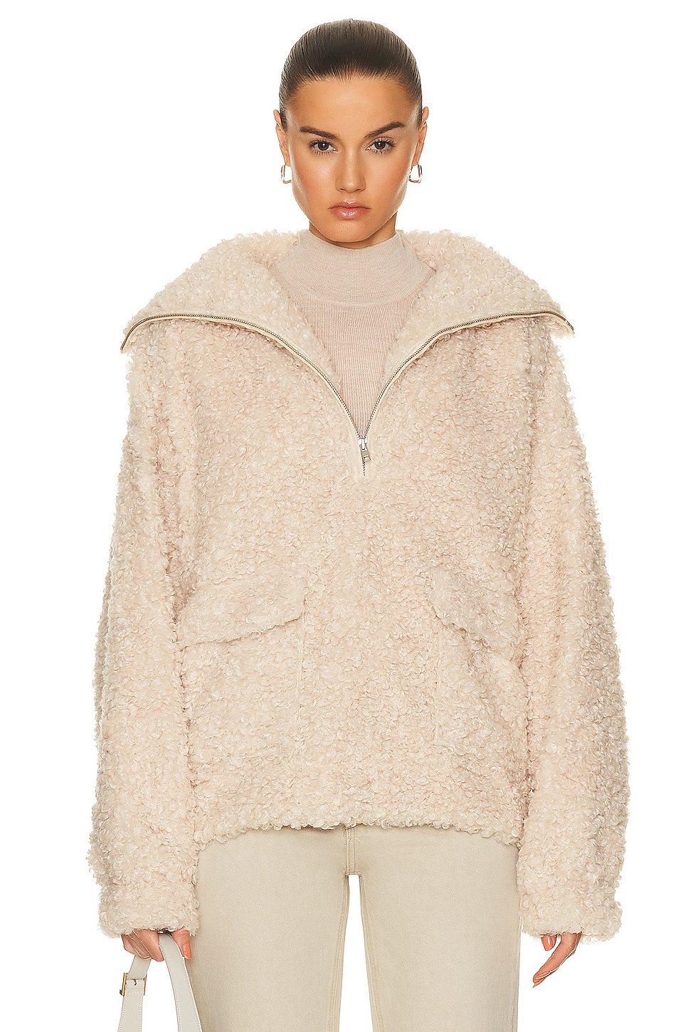 Image 1 of GRLFRND The Winter Sherpa Popover in Fawn