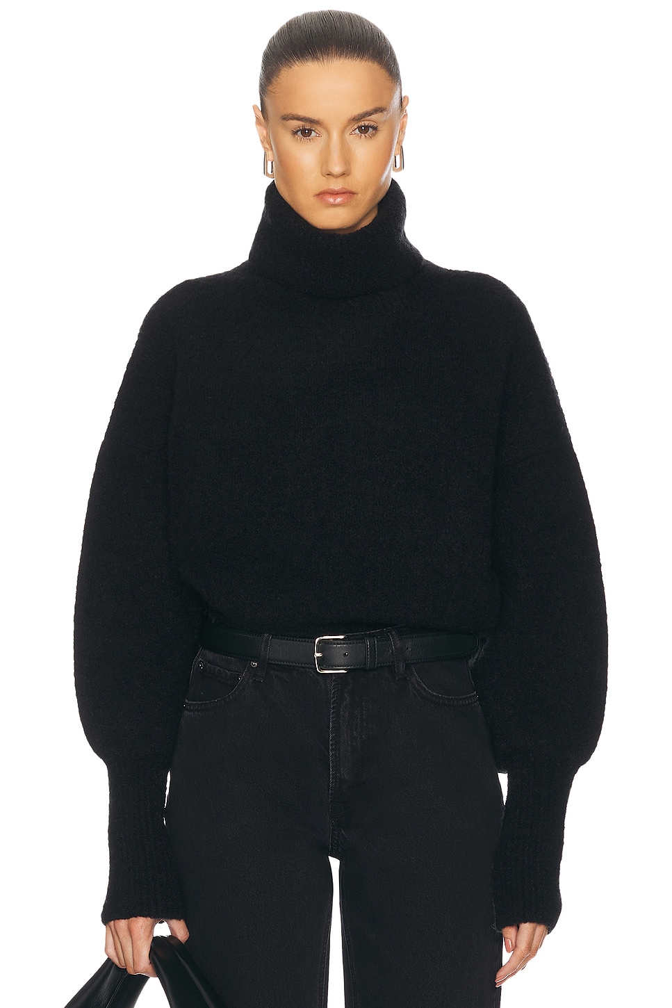 x Emily Gemma Elya Turtleneck Sweater in Black