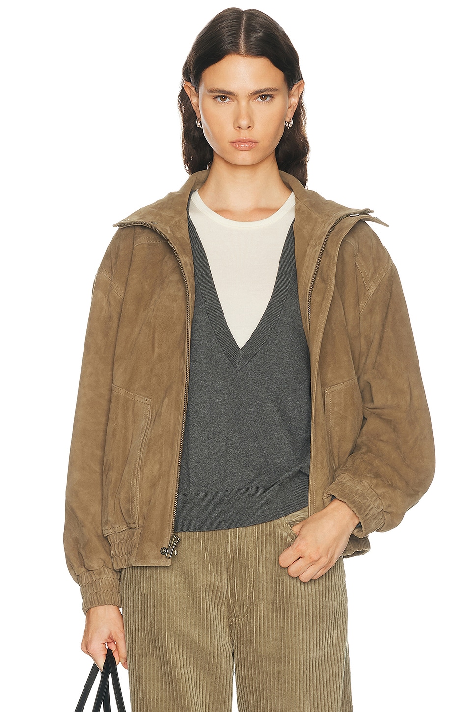 GRLFRND Gracio Bomber Jacket in Tan