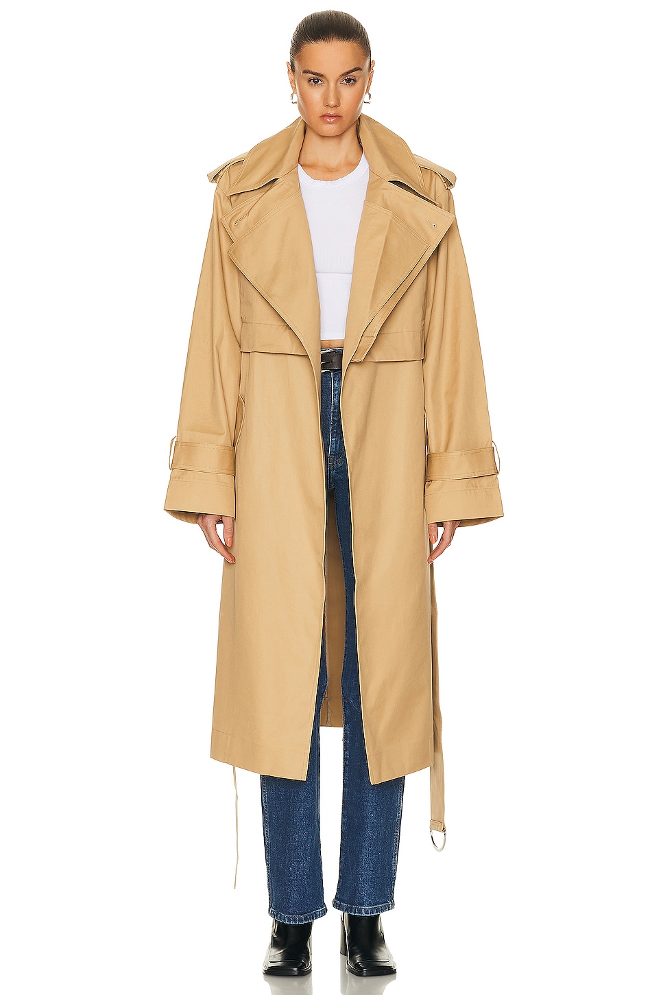 Image 1 of GRLFRND The Convertible Trench Coat in British Tan