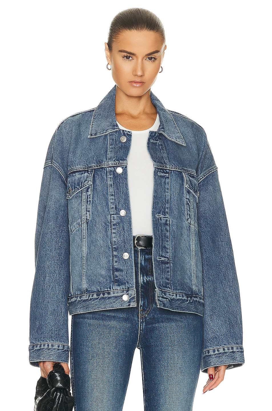 Christi Oversized Denim Jacket in Blue