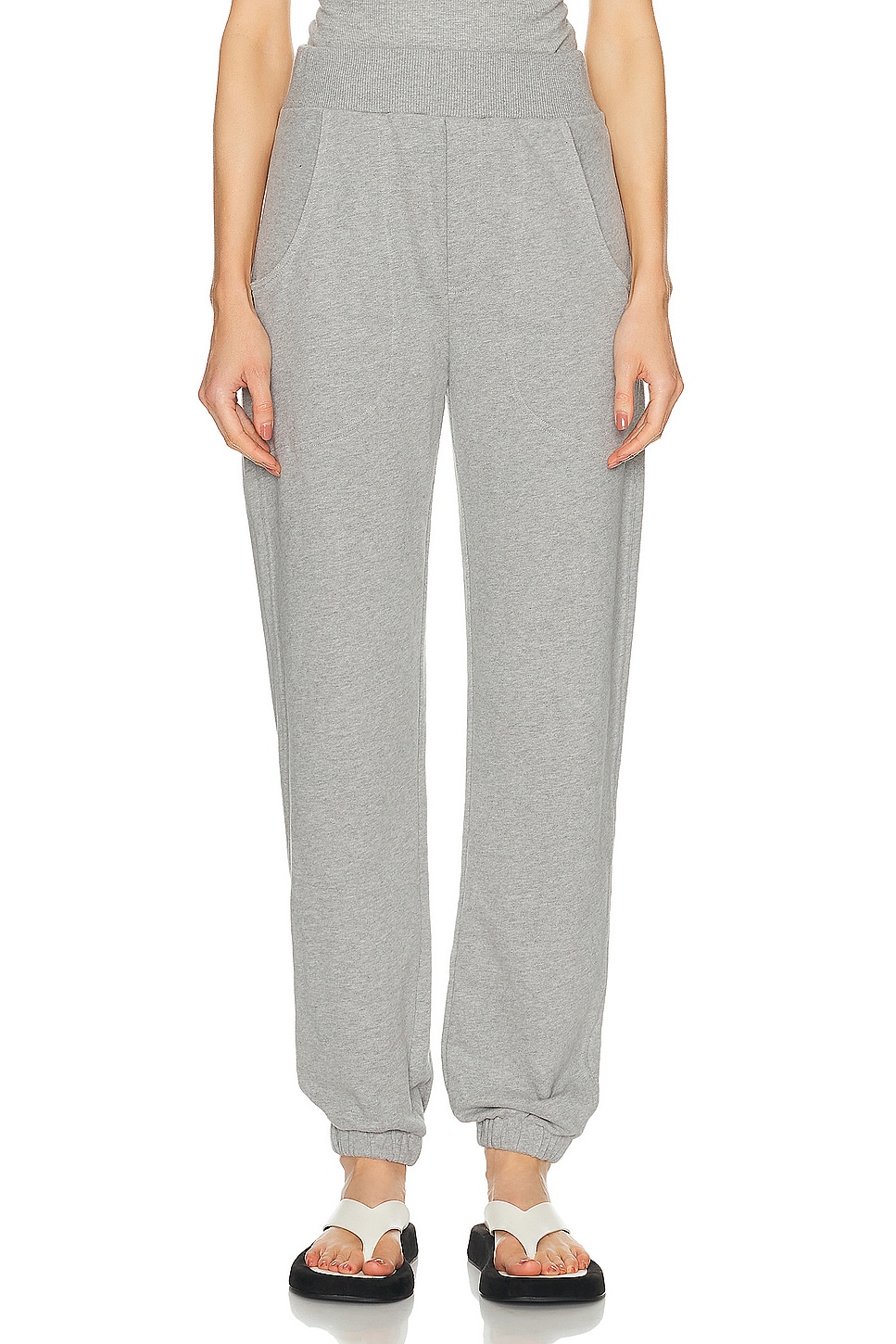 Image 1 of GRLFRND The Curve Sweatpant in Heather Grey