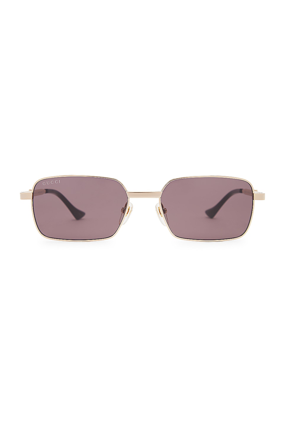 Rectangle Sunglasses in Metallic Gold