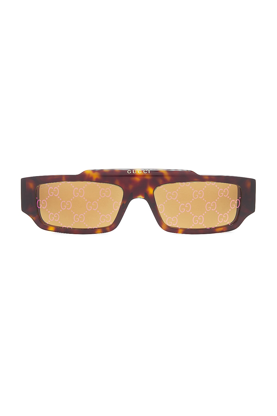 Rectangle Sunglasses in Brown