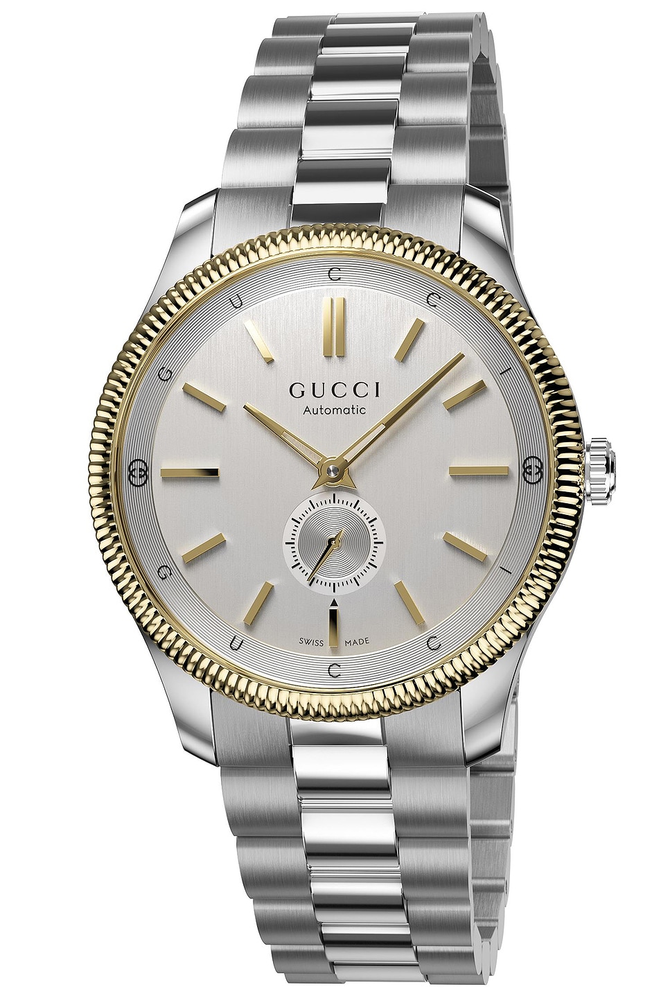 Shop Gucci G-timeless 40mm Watch In Steel & Gold