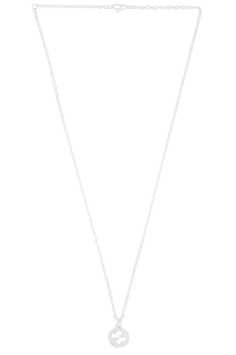 Shop Gucci Interlocking G Necklace In Sterling Silver