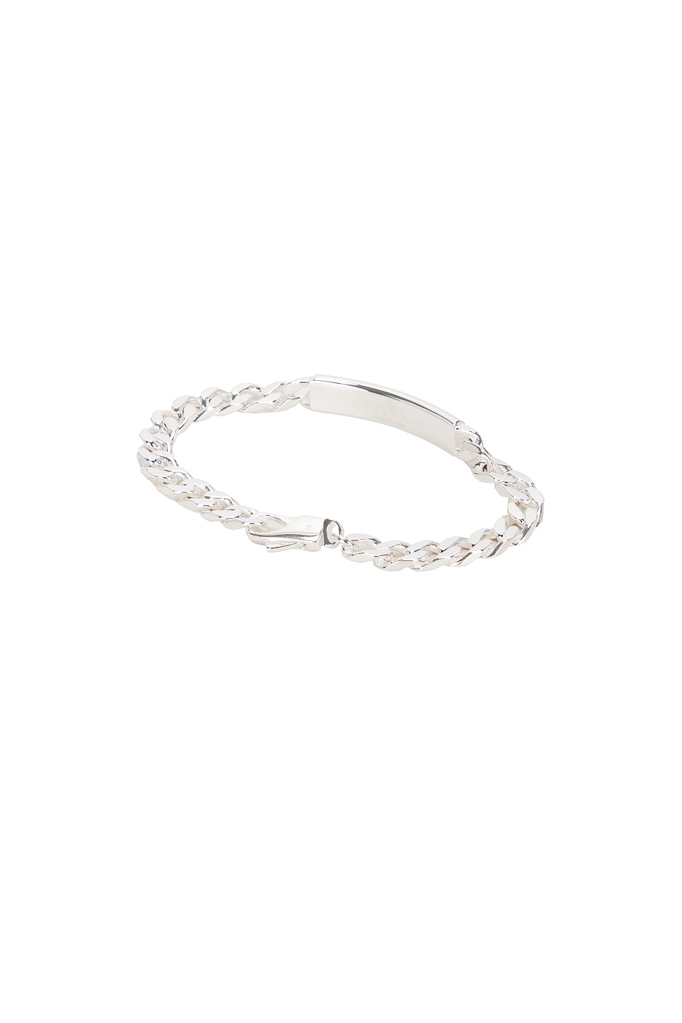 Shop Gucci Diagonal Interlocking G Bracelet In Sterling Silver