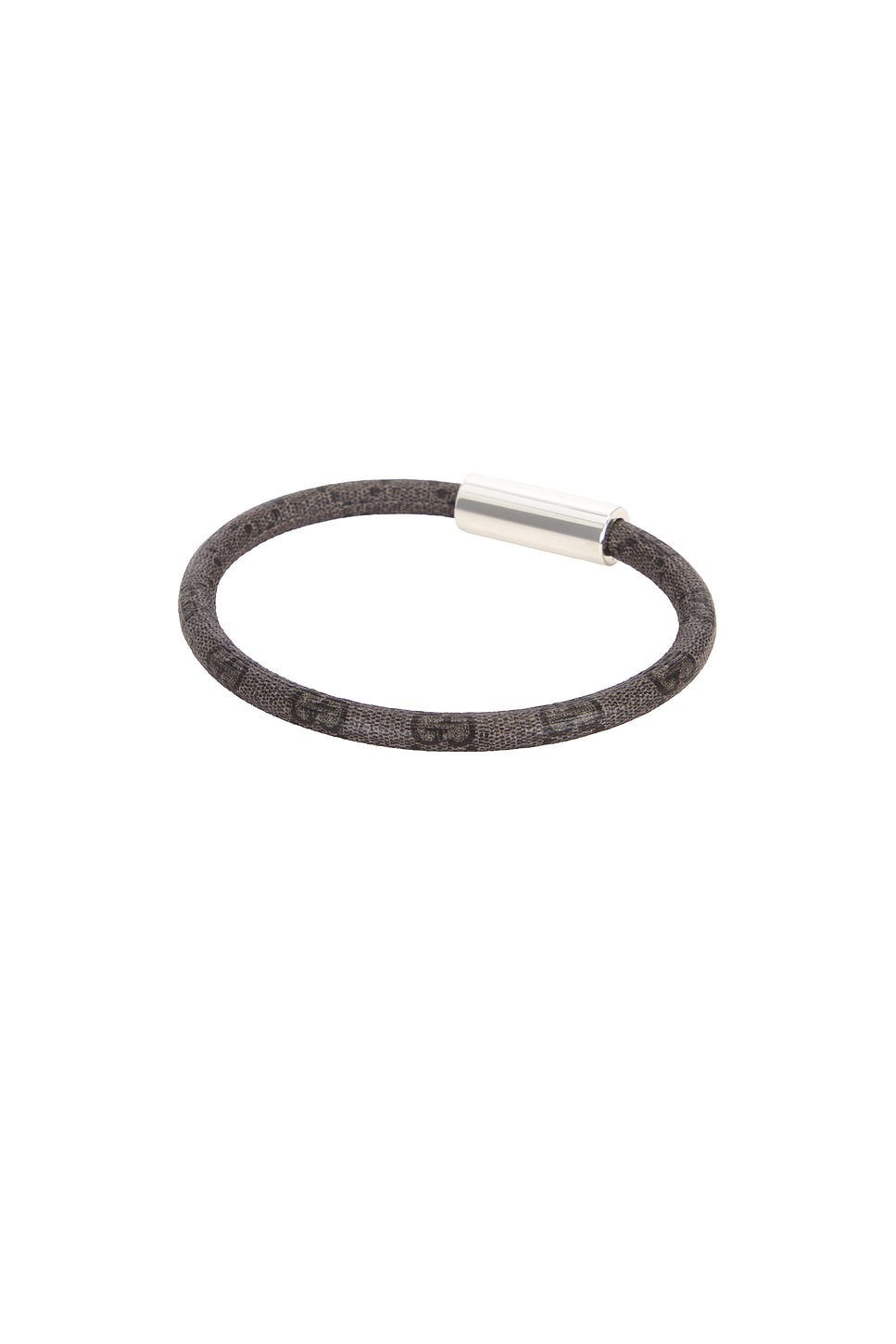 Shop Gucci Trademark Oval Bracelet In Grey