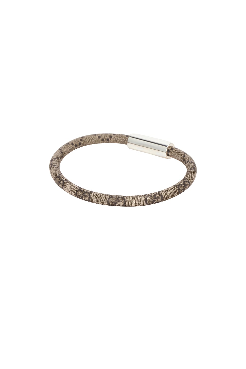 Shop Gucci Trademark Oval Bracelet In Beige