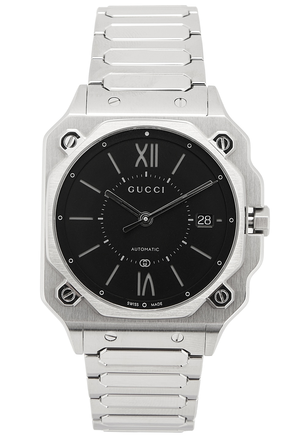 G-Flat 36mm Watch In Silver & Black in Metallic Silver