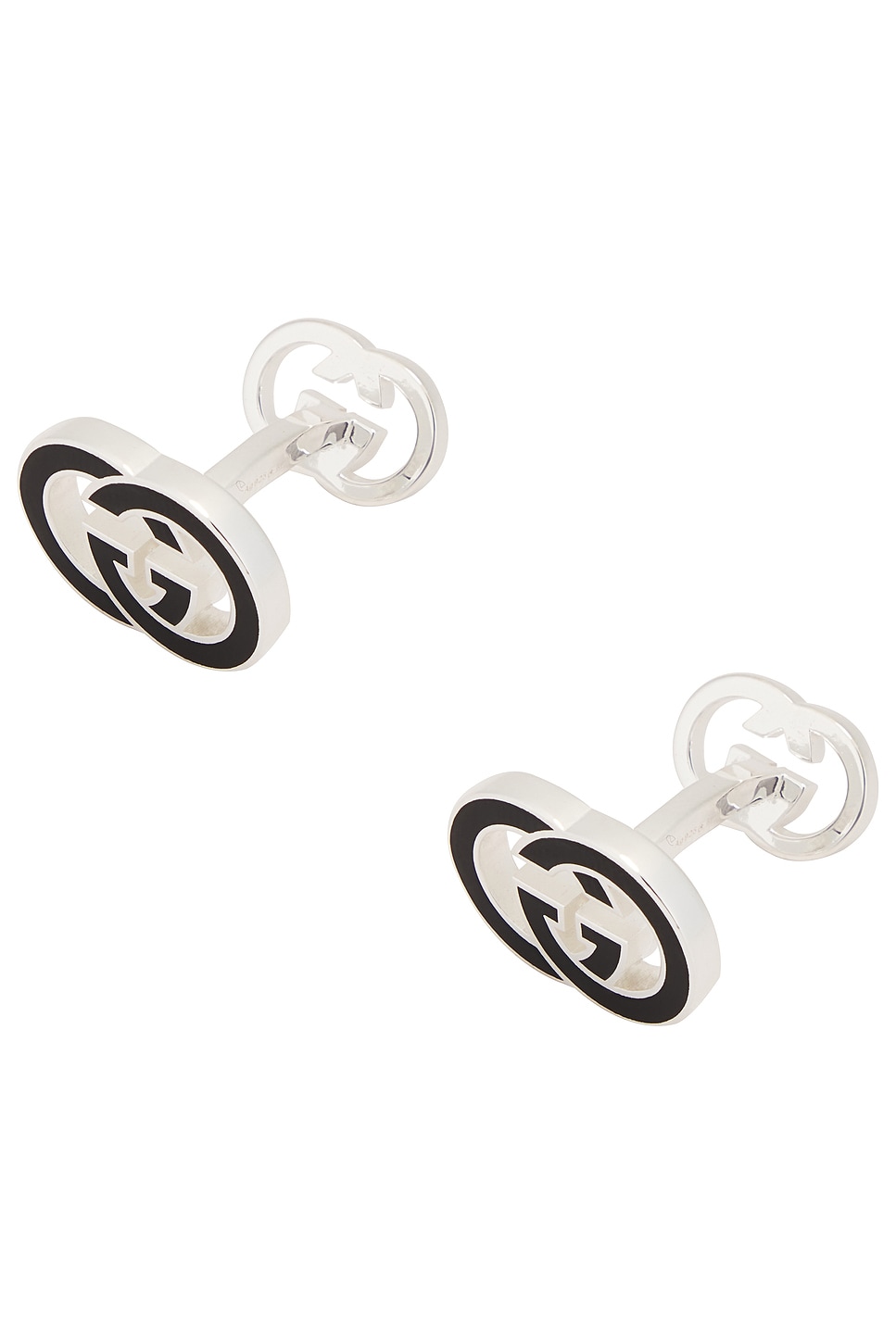 Interlocking G Cufflinks in Metallic Silver