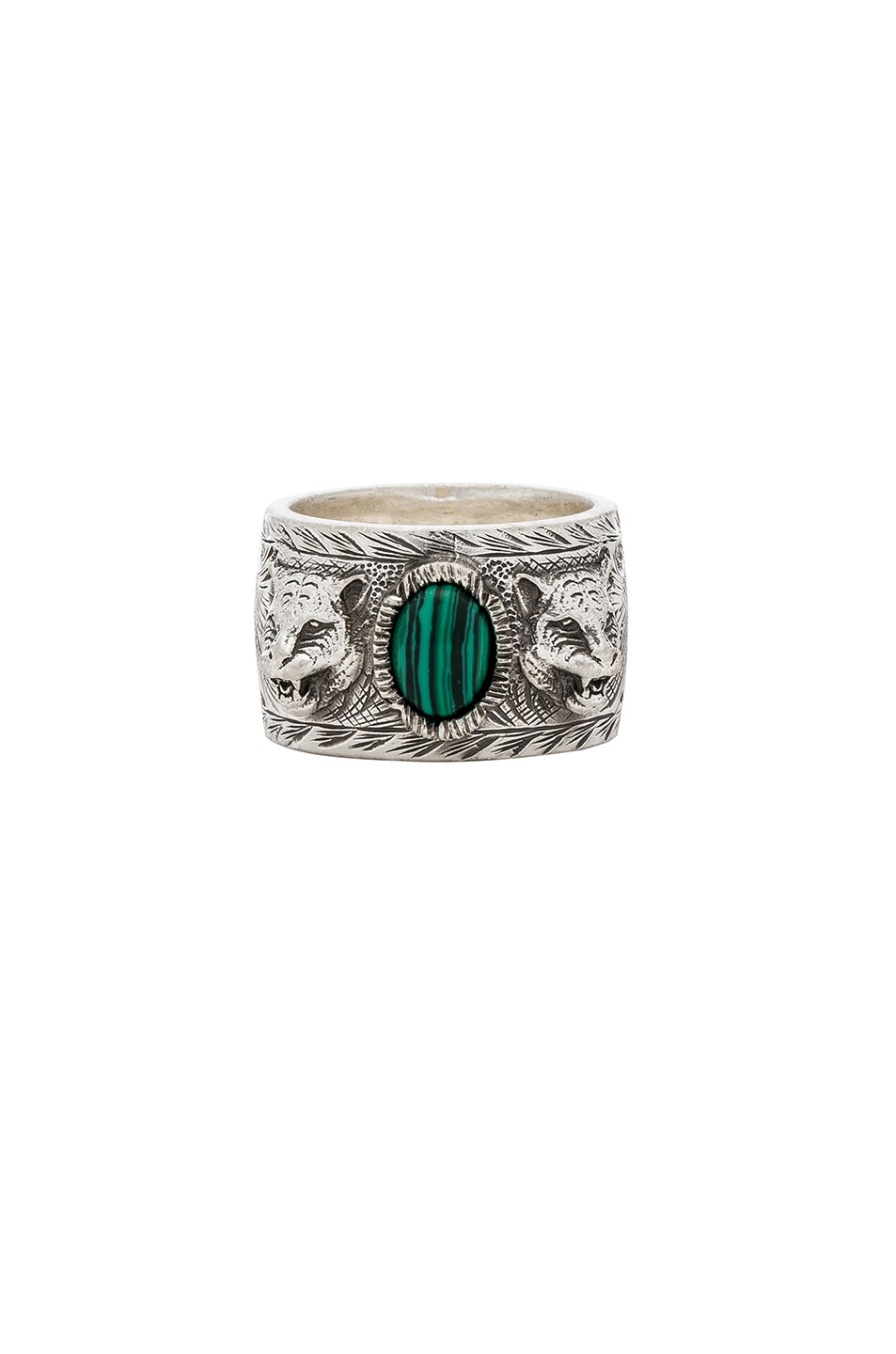 Image 1 of Gucci Gucci Garden Ring in Sterling Silver & Green