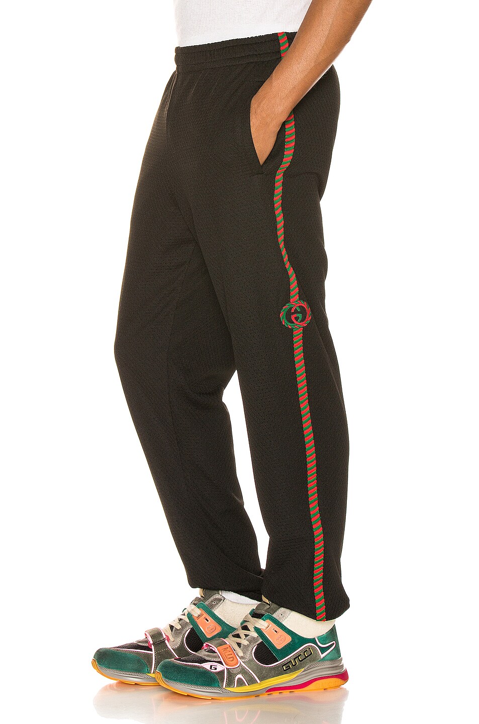 Image 1 of Gucci Mesh Jogging Pant in Black & Multi