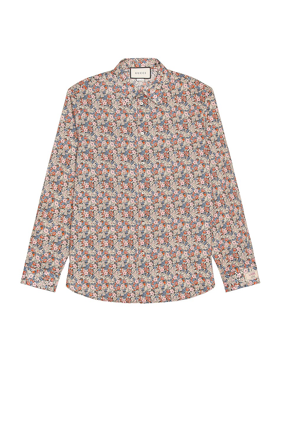 Image 1 of Gucci Long Sleeve Button Down in Flame & Pink & Mc
