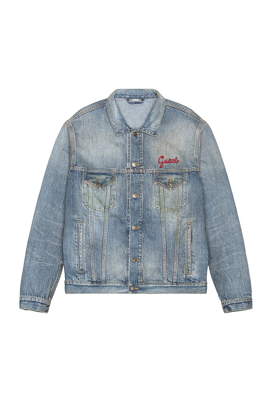 Image 1 of Gucci Denim Shirt in Light Blue & Mix