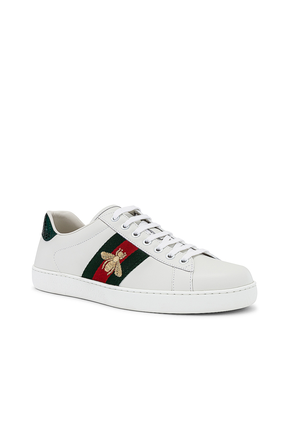 Image 1 of Gucci New Ace Sneaker in White, Red & Green