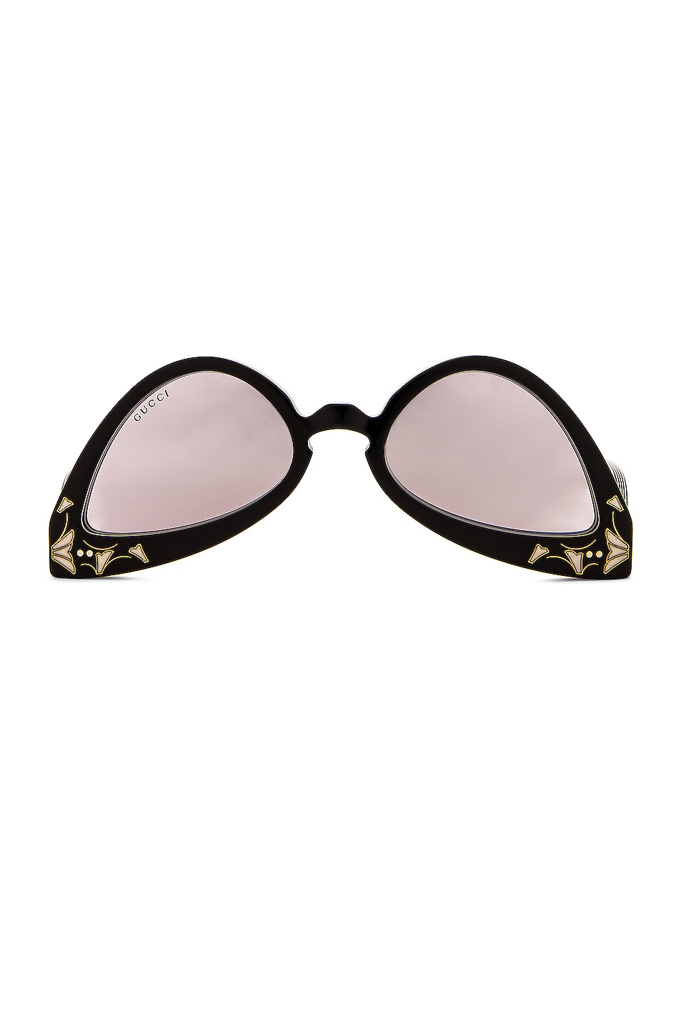 Image 1 of Gucci Upside Down Cat Eye Sunglasses in Black