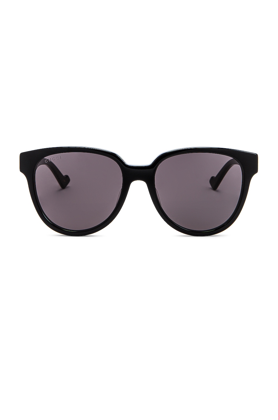 Image 1 of Gucci Round Cat Eye Sunglasses in Shiny Black