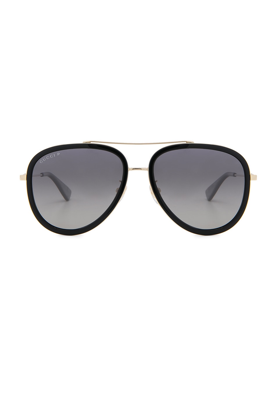 Image 1 of Gucci Web Block Sunglasses in Gold & Black