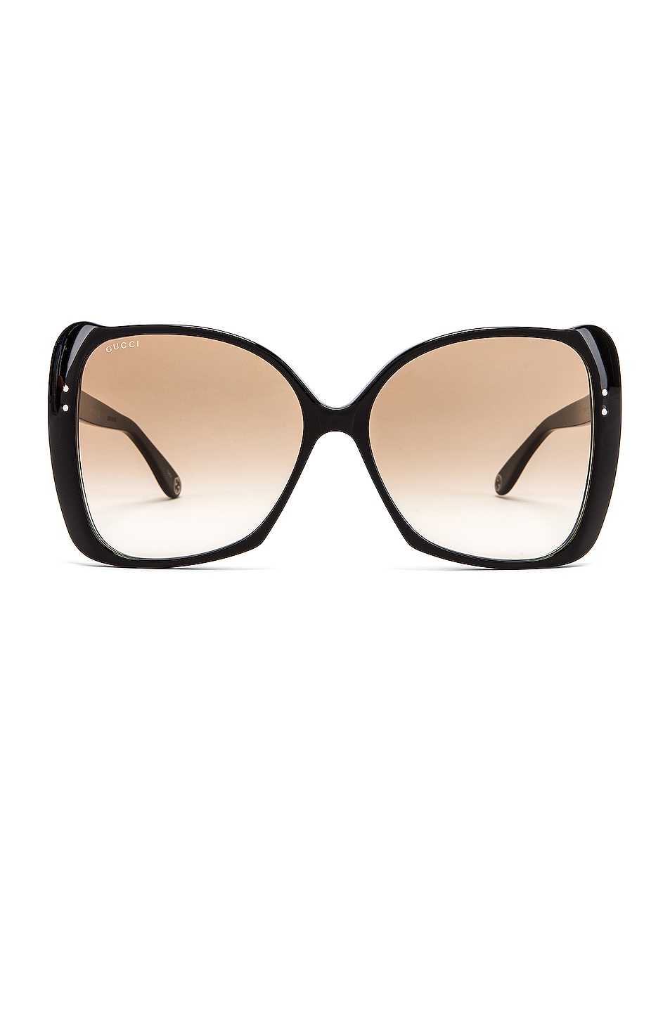 Image 1 of Gucci Square Acetate Sunglasses in Brown