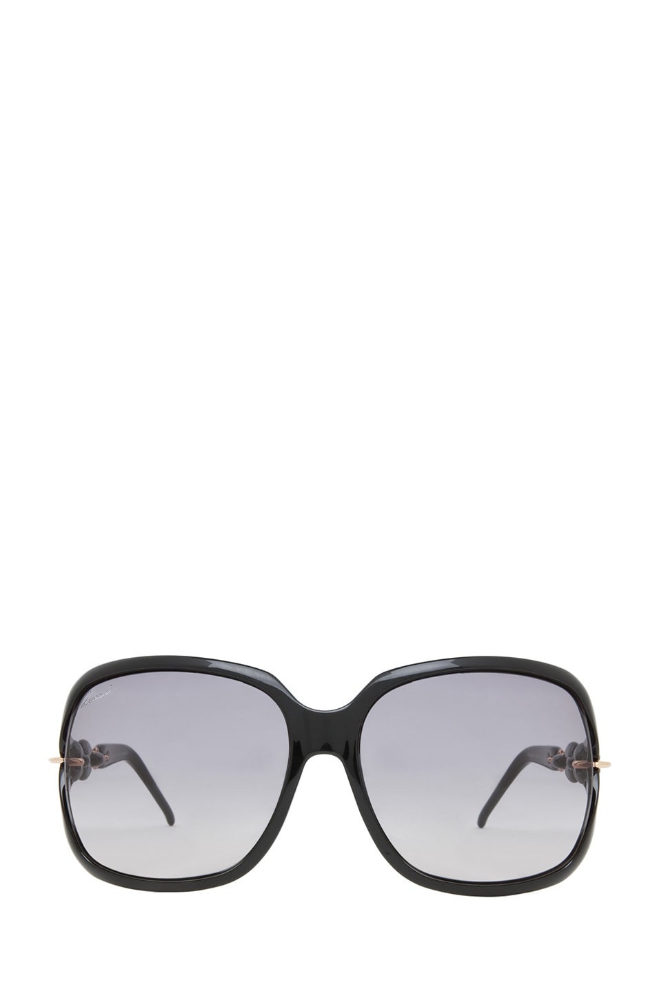 Image 1 of Gucci 3584 Sunglasses in Shiny Black & Dark Gray Ochre